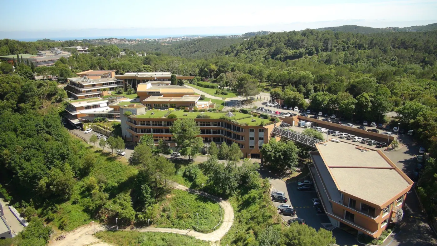 The Sophia Antipolis technology park among the pine trees
